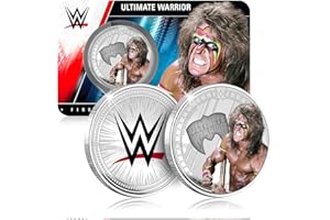 FANTASY CLUB The Ultimate Warrior WWE 32 mm Moneta da collezione ufficiale – Omaggio al Guerriero Definitivo e Simbolo degli anni '90 – Edizione Limitata per Fan e Collezionisti