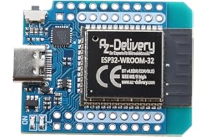 AZDelivery 1x ESP32 D1 Mini NodeMCU WiFi Modul ESP 32 Bluetooth Internet Entwicklungsboard mit USB-C Anschluss kompatibel mit Arduino und kompatibel mit Wemos D1 Mini inklusive E-Book!