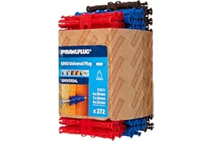 Rawlplug 68-635 Uno Plug Clip (Pack of 272) - Red / Brown / Blue