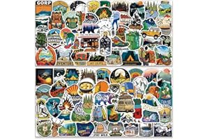 FOCRI Confezione di adesivi per esterni, 100 pezzi, adesivi per bottiglie d'acqua, auto, laptop, bici, adesivi impermeabili da viaggio, per adulti e adolescenti