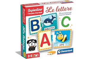 Clementoni - 16785 - Sapientino - Le Lettere - Gioco Educativo 3 Anni, Flashcards Lettere, Imparare L'Alfabeto - Made in Italy