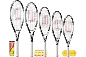 Wilson Federer Junior 25" Tennis Racket + 3 Penn Tennis Balls