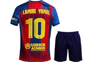 IHIMI Lamine Yamal Trikot Kinder 2026 Heim Fan Trikot Set mit Shorts Kompatibel mit Yamal Fans Jungen Fußball Outfit Barcelona Stil 128–176