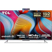 TCL 164 cm (65 inches) 4K Ultra HD Smart Certified Android LED TV 65P725 (Black) (2021Model) | With Video Camera