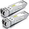 [2 Pack] 10Gb SFP+ SR Multimode Fibre Module 300-meter, 10GBase-SR LC Transceiver Compatible for Cisco SFP-10G-SR, Meraki, Mi