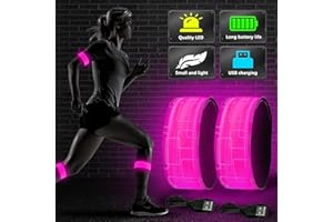 VIVIBEL Brazalete Reflectante Running,Banda Reflectante Recargable con USB, Alta Visibilidad y Ajustable ​Brazalete Led para Correr, Andar en Bicicleta, Deportes al Aire ibre