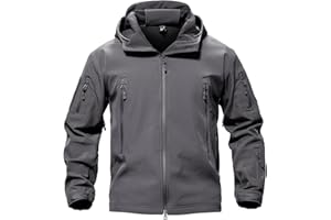 MAGCOMSEN Men's Waterproof Tactical Jackets Winter Outdoor Hiking Softshell Jacket Fleece Lining