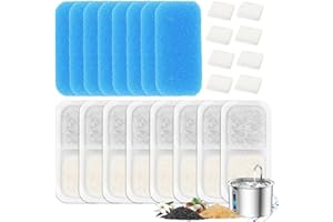 ZaKaBox 8-Pack Replacement Filters for oneisall Cat Water Fountain PWF-001, 2L/70oz Stainless Steel Fountain, Triple Filtration System for Fresh Water