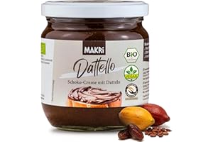 ‎MAKRI Dattello® Bio Schoko-Haselnuss-Aufstrich mit Datteln, ohne raffinierten Zucker, Vegan - MAKRi® 400g (1 Glas)