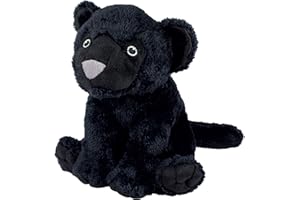 EcoBuddiez - Czarna Pantera Deluxebase. Mały pluszowy wykonany z plastikowych butelek z recyklingu. Śliczne ekologiczne pluszowe zwierzę w kształcie dla małych dzieci.