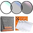 K&F Concept 3 Pieces 55mm UV/CPL/ND Lens Filter Kit -18 Multi-Layer Coatings, UV Filter + Polarizer Filter (K-Series)