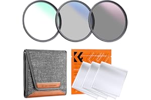 K&F Concept 58mm UV CPL ND4 Lens Filter Kit - UV Protector, Circular Polarizing, Neutral Density - Glass Material