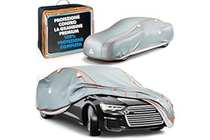 WALSER telo antigrandine per auto, prodotto Molto Buono* telo antigrandine per furgone, certificato dal TÜV Austria* copertura antigrandine furgone Perma Protect Complete Misura 1 grigio