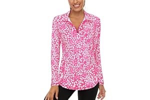 Akiooue Womens Long Sleeve UPF 50+ Running Tops 1/4 Zip Gym Sports Workout Cycling Golf Shirts