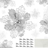 Oairse 3er-Set Künstlichen Weihnachtsblumen Glitzer Kunstzweig