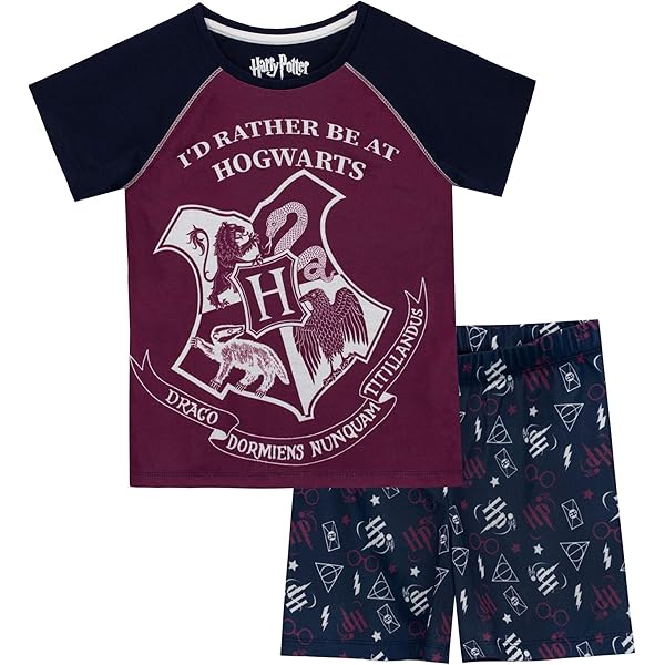Harry Potter Pyjama Für Kinder – Kurzarm Schlafanzug Aus 100% Baumwolle, Offizielles Merchandising