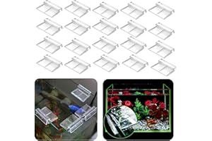 SYXLS 20 Stück Glasabdeckungs-Clips für Aquarien, 8mm Acryl Aquarium Glasabdeckung Halter Aquarium Abdeckung Halterung Unterstützung, Universale Halterungen für Randlose Aquarien