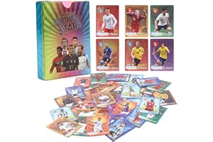 Lotvic Lot de 55 Cartes Star de la Coupe du Monde - Cartes de Football - UEFA Champions League - Cartes à Collectionner pour Enfants - pour Les Fans, Les Enfants, Les Adolescents (Couleur)