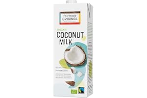 ‎FAIRTRADE ORIGINAL Bio Kokosmilch 1 Liter Tetrapack | von Fairtrade Original | aus Sri Lanka | ideal für asiatische Gerichte | für einen reichen, sahnigen Geschmack | 100% Bio | vegane Milch | Cocos Milk (1 Liter)