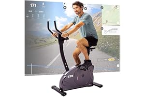 ‎CHRISTOPEIT SPORT GERMANY Christopeit Ergometer Heimtrainer Indoor Fahrrad ET 6 mit 24 Widerstandsstufen, bis 150kg und 200cm, 12kg Magnet-Bremssystem, Kinomap, Bluetooth, Pulsmessung