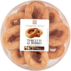 il Viaggiator Goloso Torcetti al Burro Biscotto Tipico della Pasticceria Piemontese 350g