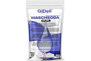 GiDeli Tvättsoda 5 kg - Rent Natriumkarbonat i Pulver - Oparfymerad | Blekning av tvätt, rengöring av tvättmaskin och avlopp, mot fett på kastruller och kakel, E 500(i)