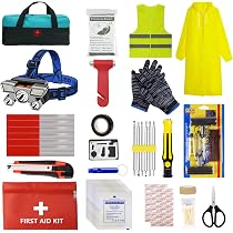 BIATOE Car Emergency Kit, Car Safety Kit Without Jumper Cables ...