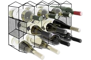 Lenmar Serie LOFT Weinregal aus Metall für Flaschen, 5-30 Flaschen, Wein, Flaschenregal, Kellerregal, Regale, Flaschenhalter Robuste Weinlagerung (LOFT 1-11, 11 Flaschen)
