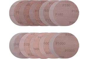 VIBRATITE 50 Stück Netz Schleifscheiben 125 mm Klett, 80/100/120/150/180/240/400/600/1000 Sortierte Körnung, Mesh-Schleifpapier für Holz,Spachtel,Kunststoff,Lack,Staubfrei Schleifen