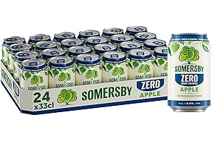 ‎SOMERSBY Somersby ZERO 0,0% Apple Cider 0,33 l Dose| 24 Dosen alkoholfreier, Zero Alcohol, Zero Sugar, Zero Calories, 100% erfrischender Somersby Apple Geschmack (24 x 0,33l)