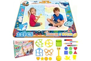 OUXAYAPL Spielzeug Kinderspielzeug ab 1, 2, 3 Jahren - Malmatte mit Wasserstift, Aqua Magic Doodle Painting Mat Geschenk, Wasser Doodle Mattefür Mädchen und Jungen von 1, 2, 3 Jahren