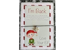 GENERIC Elf I'm Back Wish Bracelet, Elf Props, Christmas Activity, Elf Return Card, Novelty Elf Accessories, Card From Elf, Xmas Eve Box Fillers For Kids