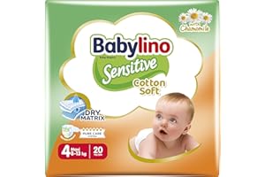 Babylino Sensitive Baby Nappies Size 4 Maxi (8-13 kg) Pack of 20