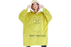 The Grinch Sudadera con Capucha de Forro Polar Oversize para Mujer - Regalos para Ella