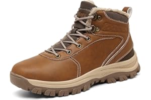 Ulogu Winterschuhe Herren Warm Gefüttert Winterstiefel Wanderstiefel Schneestiefel Wasserdicht Trekking Wanderschuhe Gr.39-47