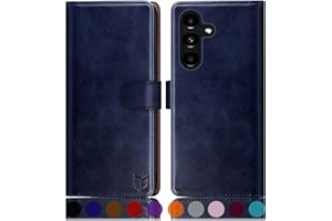 SUANPOT Funda para Samsung Galaxy A25 5G con Tapa【Bloqueo RFID】de Cuero PU Cierre Magnético，Soporte Plegable，Ranura para Tarjeta Cover Wallet Leather para Samsung Galaxy A25 5G Phone Case Azul