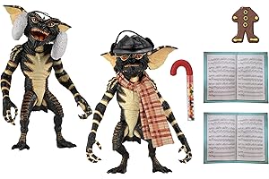 NECA Gremlins Lot de 2 figurines de collection à l'échelle de 5 à 17,8 cm – Scène d'hiver de Noël