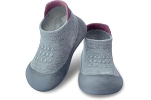 Dookeh Krabbelschuhe Baby, Lauflernschuhe Kinder, Rutschfeste Hüttenschuhe Sockenschuhe für Mädchen Junge