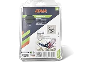 Edma 43201 Graffe Omega 20, galvanizzate, 1000 pz, Galva plastificato Grigio