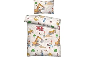 ‎BIBERNA biberna 0007232 Feinbiber-Bettwäsche Taupe 1x 100x135 cm + 1x 40x60 cm