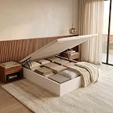 ROYAL SLEEP Wooden Folding Storage Bed | 150 x 190 | Assembly and Removal of Used Included | Large Capacity | Breathable 3D L