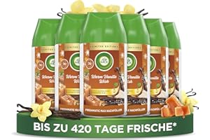 ‎AIR WICK Air Wick Freshmatic Max Raumspray – Nachfüller für den Air Wick Freshmatic Max – Duft: Warm Vanilla Wish – 6 x 250 ml Nachfüller