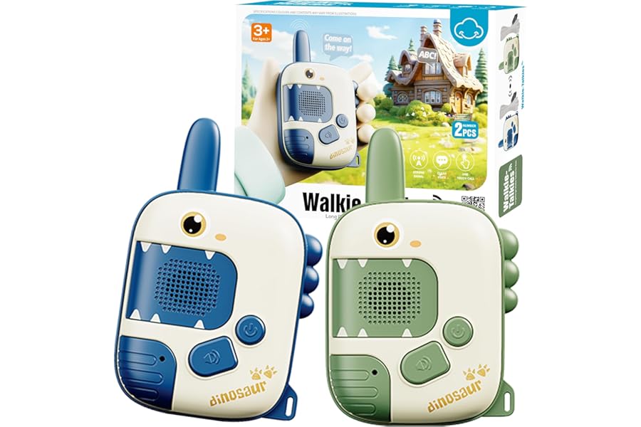 Walkie Talkie Kids - Toys for 2 3 4 5 6 Year Old Boys Girls Dinosaur Toys for Boys Gifts for 5 6 7 8 Year Olds Kids Age 4-7 Walkie Talkie Outdoor Camping Gifts Birthday Xmas Easter Stocking Fillers