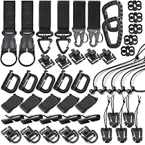 Kit 27 Pièces De Clips Tactiques – Anneaux D, Mousquetons, Boucles – Nylon Solide – Pour Gilets, Sacs à Dos, Équipement Outdoor