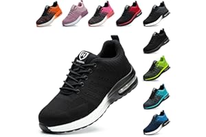 Baofular Men’s and Women’s Work Safety Shoes, Lightweight Sporty Steel Toe Cap Shoes, Non-Slip, Breathable