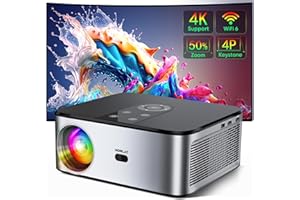 Projector, Horlat Full HD 1080P 5G WiFi Bluetooth Projector 4K Supported, 16000 Lumen with Touch Screen, Auto Keystone Correction, 50% Zoom, Home Cinema Projector for Smartphone/TV Stick/PS5