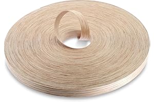 WoodPress® 15mm Real Red Oak Wood Wood Pre-Glued Veneer Edging Tape – 50m Trade Roll – Iron-On Wood Application