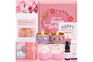 TUDOU Birthday Pamper Gifts for Women, Happy Birthday Hampers Relaxation Self Care Package for Her, Birthday Presents Gift box for Women Best Friends Mum Sister Auntie Wife, Ladies Birthday Box Gift Ideas