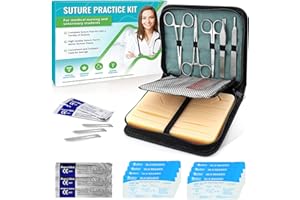 VERSAL Suture Practice Kit | Complete Suture kit for Medical Students with Reusable Silicon Suture Pad Suturing Training Practice Kit Medical Gift for Students, Veterinarians, Nurses