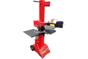 CROSSFER GMBH CROSSFER Holzspalter LS8T-230V/PRO/Hydraulikspalter 8 Tonnen Spaltkraft / 230V Motor 3 kW/Auto-Rücklauf mit stufenlosem Rücklaufstopp / 55 cm Spaltlänge/Spaltgut Ø max. 30 cm / 2 Holzablagetische